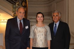 IRG-Rail&#039;s Chairperson, Anne Yvrande-Billon with Andrea Camanzi Vice President for 2017 on her right and Joao Carvalho, newly-elected Vice President for 2018 on her left.
